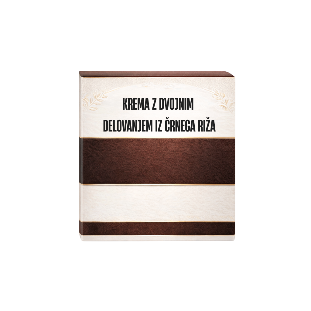 Krema z dvojnim delovanjem iz črnega riža