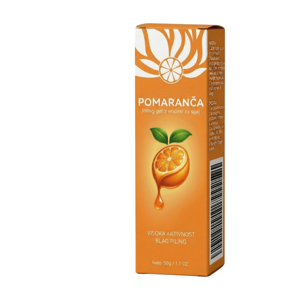 Gel z oranžnimi encimi